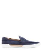 Matchesfashion.com Tod's - Suede Espadrille Penny Loafers - Mens - Navy