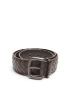 Matchesfashion.com Bottega Veneta - Intrecciato Leather 4cm Belt - Mens - Brown
