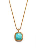 Aurlie Bidermann - Miki Turquoise & Gold-plated Braided Necklace - Womens - Green Gold