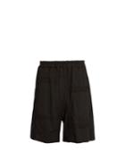 By Walid Padre Embroidered-panel Antique-cotton Shorts