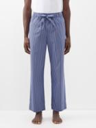 Tekla - Striped Organic-cotton Pyjama Trousers - Mens - Blue Stripe