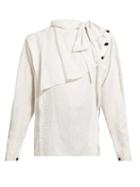 Matchesfashion.com Isabel Marant - Saki Silk Blend Blouse - Womens - White Multi