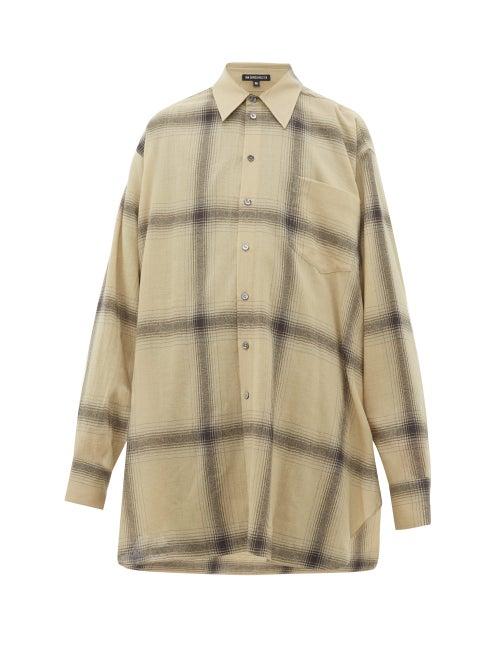 Matchesfashion.com Ann Demeulemeester - Oversized Checked Wool Shirt - Mens - Multi