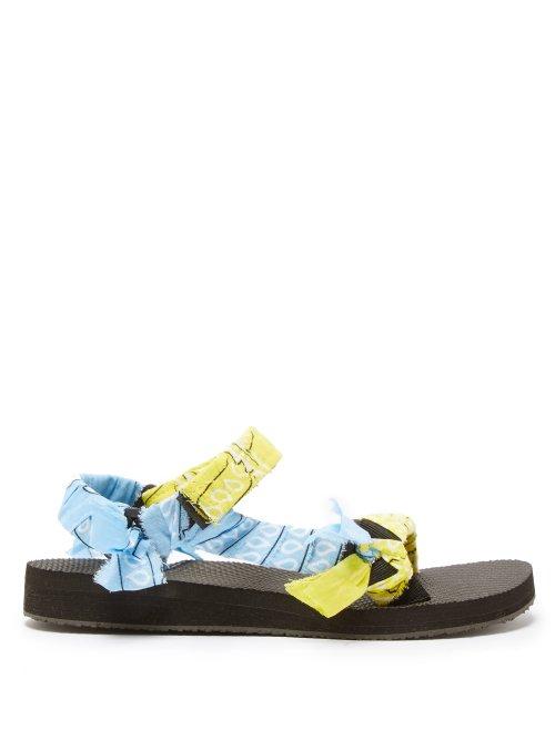 Matchesfashion.com Arizona Love - Trekky Bandana Wrapped Sandals - Womens - Yellow Multi