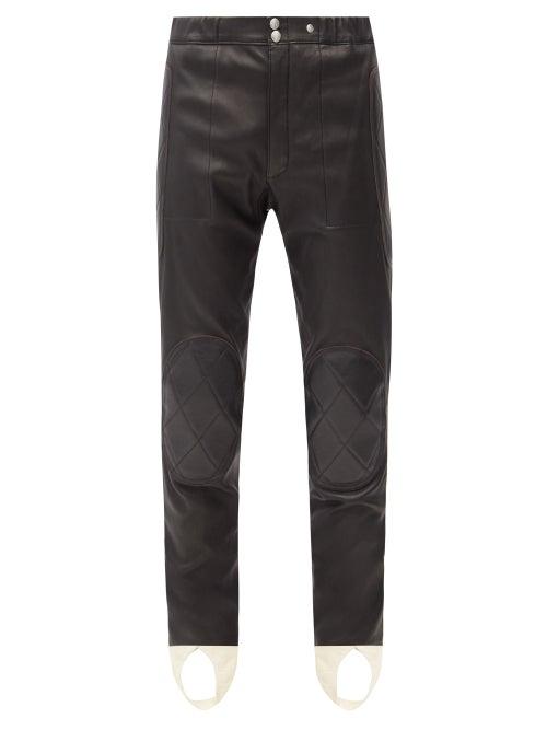 Matchesfashion.com Alexander Mcqueen - Slim-leg Leather Trousers - Mens - Black