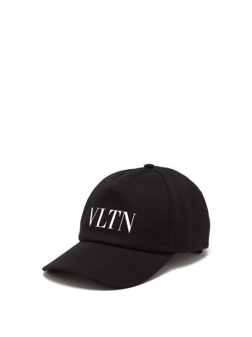 Matchesfashion.com Valentino Garavani - Vltn-logo Cotton-canvas Baseball Cap - Mens - Black White