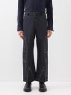 Noma T.d - Topstitched Nylon Trousers - Mens - Black