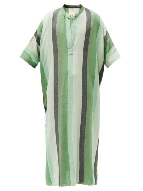 Mens Rtw Marrakshi Life - Striped Cotton Kaftan - Mens - Green Multi