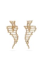 Matchesfashion.com Bibi Van Der Velden - Big Tornado Diamond & 18kt Gold Earrings - Womens - White Gold