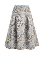 Erdem Aaliyah Floral-jacqaurd Midi Skirt