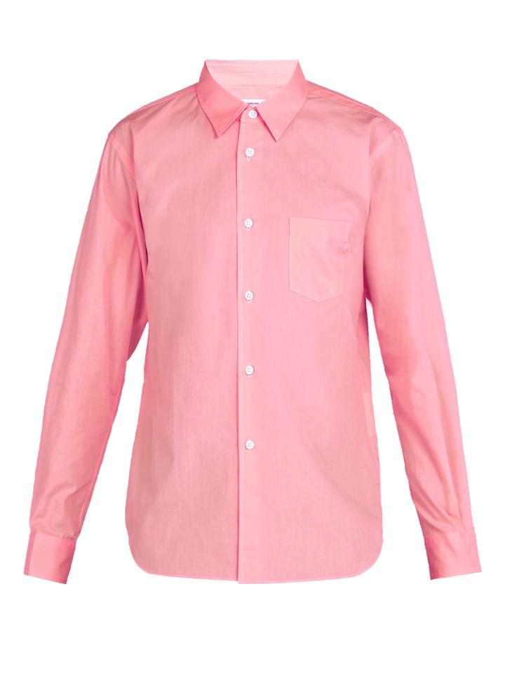 Comme Des Garçons Shirt Logo Cotton-poplin Shirt
