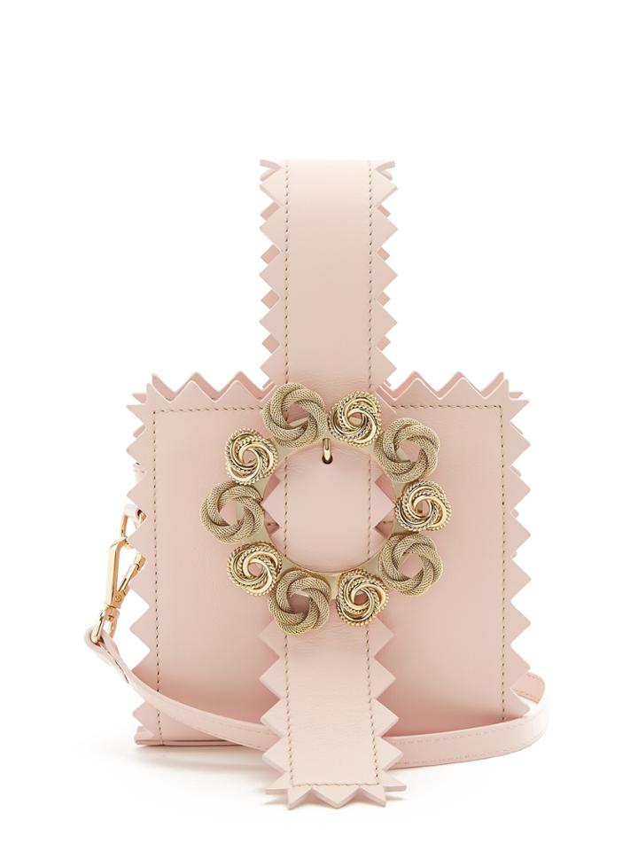Jacquemus Le Sac Gitan Zigzag-edged Leather Clutch Bag