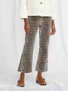 Ganni - Betzy Leopard-print Flared-leg Jeans - Womens - Leopard Print
