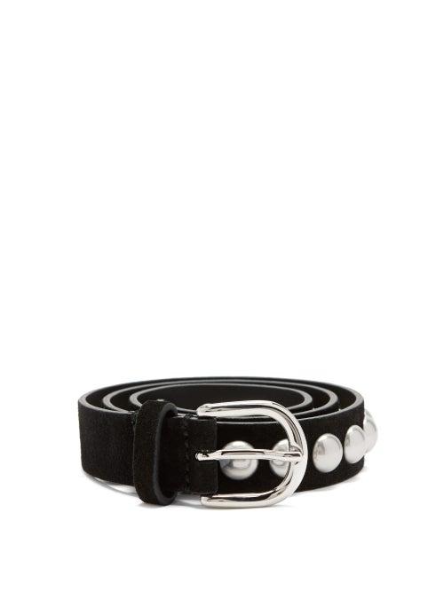 Matchesfashion.com Isabel Marant - Zap Slim Studded Leather Belt - Womens - Black Multi