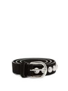 Matchesfashion.com Isabel Marant - Zap Slim Studded Leather Belt - Womens - Black Multi