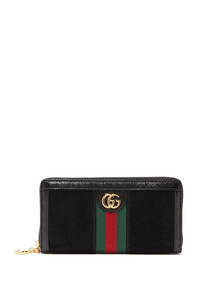 Gucci Ophidia Suede Zip-around Wallet