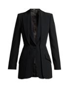 Matchesfashion.com Alexander Mcqueen - Double Layered Crepe Blazer - Womens - Black