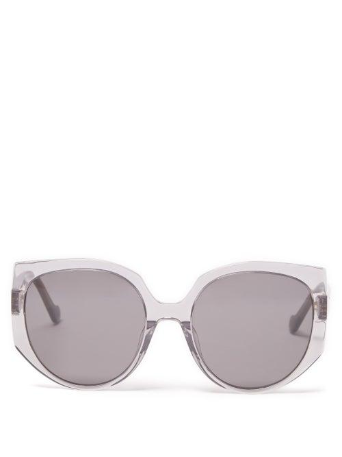 Loewe - Story Cat-eye Acetate Sunglasses - Womens - Grey
