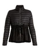 Matchesfashion.com Moncler - Serpentine Quilted Down Embroidered Jacket - Womens - Black