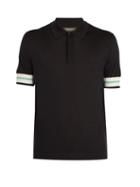 Matchesfashion.com Berluti - Ribbed Cuff Polo Shirt - Mens - Black
