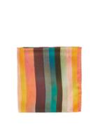 Matchesfashion.com Paul Smith - Artist Stripe Silk Satin Pocket Square - Mens - Multi