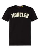 Matchesfashion.com 2 Moncler 1952 - Flocked Logo Cotton Jersey T Shirt - Mens - Black