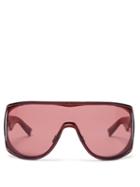 Matchesfashion.com Givenchy - Shield Acetate Sunglasses - Womens - Orange