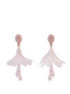 Matchesfashion.com Oscar De La Renta - Impatiens Floral Drop Clip On Earrings - Womens - Pink
