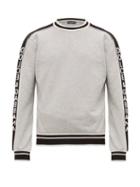 Matchesfashion.com Dolce & Gabbana - Logo Jacquard Cotton Sweatshirt - Mens - Grey