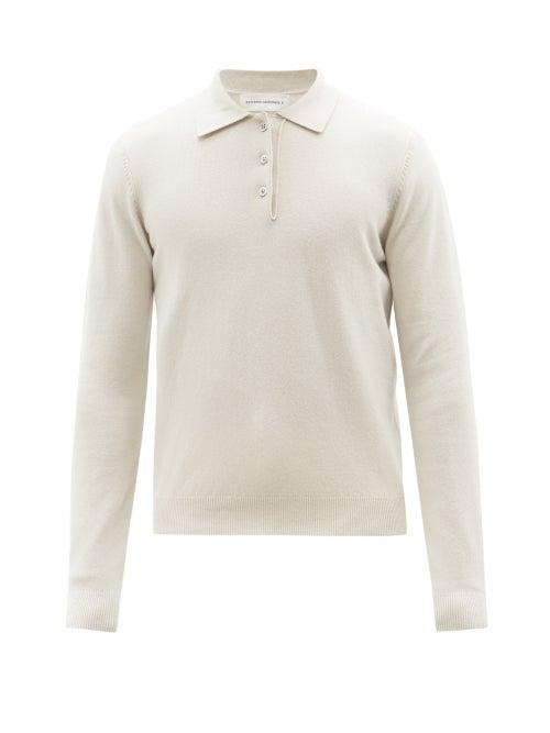 Extreme Cashmere - Be For Stretch-cashmere Polo Sweater - Mens - White