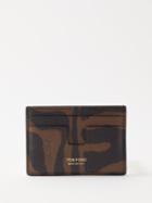 Tom Ford - Money-clip Zebra-print Leather Cardholder - Mens - Brown Multi