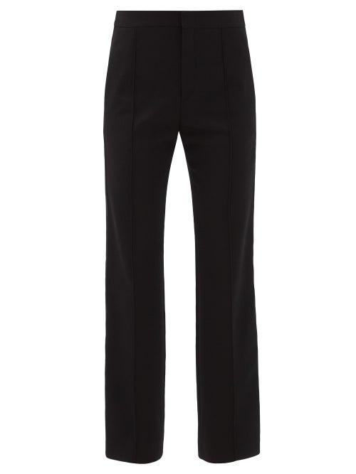 Matchesfashion.com Chlo - Slim-leg Virgin Wool Grain De Poudre Trousers - Womens - Black