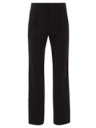 Matchesfashion.com Chlo - Slim-leg Virgin Wool Grain De Poudre Trousers - Womens - Black