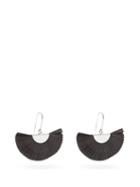 Matchesfashion.com Isabel Marant - Fan Leather Earrings - Womens - Black