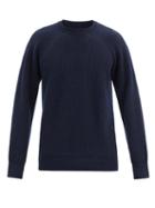 Matchesfashion.com Albam - Crew-neck Ribbed-knit Wool Sweater - Mens - Navy