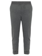 Matchesfashion.com Ami - Tapered Wool Flannel Trousers - Mens - Grey