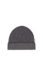 Matchesfashion.com Burberry - Ribbed-knit Cashmere Beanie Hat - Mens - Dark Grey