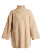 Khaite Estella High-neck Ribbed-knit Cashmere Sweater