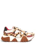 Matchesfashion.com Versace - New Squalo Mesh And Calf Hair Trainers - Mens - Black Multi