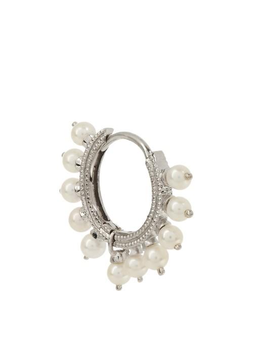 Maria Tash Pearl & White-gold Earring