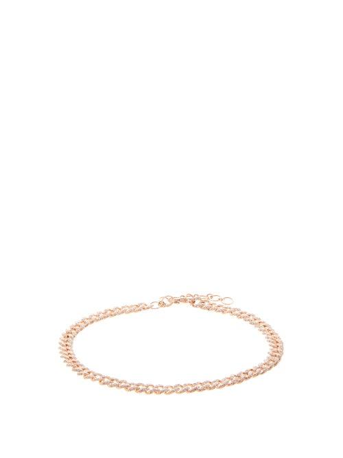 Matchesfashion.com Shay - Diamond Pav & 18kt Rose-gold Anklet - Womens - Rose Gold