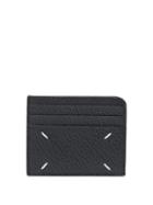 Matchesfashion.com Maison Margiela - Four-stitches Grained-leather Cardholder - Womens - Black