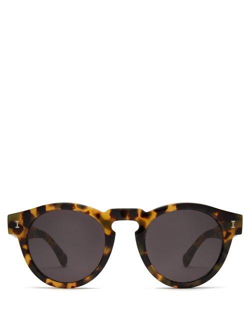Matchesfashion.com Illesteva - Leonard Round Tortoiseshell Acetate Sunglasses - Mens - Tortoiseshell