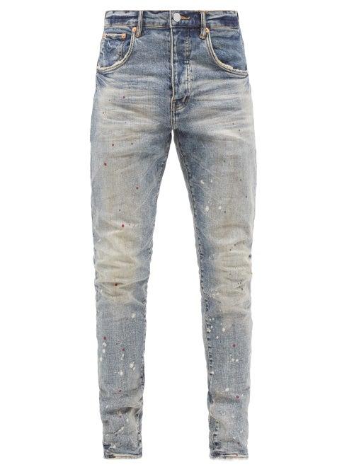 Purple Brand - P002 Painted Slim-leg Jeans - Mens - Indigo