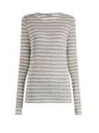 Raey Long-sleeved Sheer Striped T-shirt