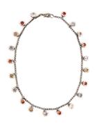 Matchesfashion.com Bottega Veneta - Cubic Zirconia Oxidised Sterling Silver Necklace - Womens - Silver