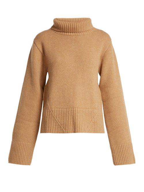 Matchesfashion.com Khaite - Wallis Cashmere Roll Neck Sweater - Womens - Beige