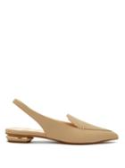 Matchesfashion.com Nicholas Kirkwood - Beya Slingback Grained Leather Loafers - Womens - Light Beige