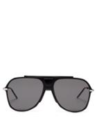 Matchesfashion.com Dior Homme Sunglasses - Aviator Acetate Sunglasses - Mens - Black
