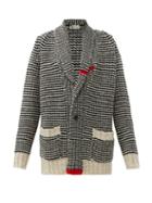 Matchesfashion.com Connolly - Cappercaille Striped Cashmere Cardigan - Womens - Navy Multi